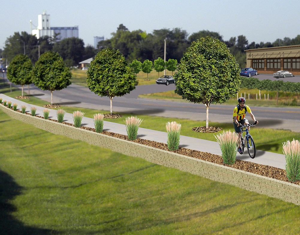 mockup of Parks & Recreation planning in Minden